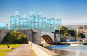Conwy Castle made in glass