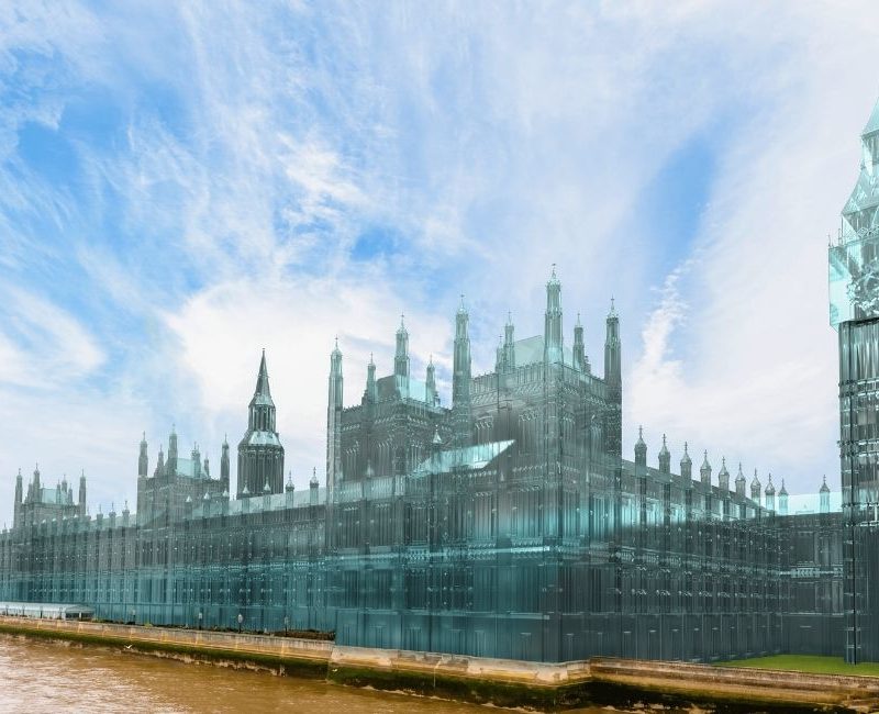 House of Parliament made in glass