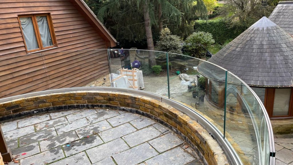 2 Curved glass balustrades