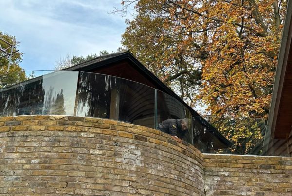 Curved glass balustrades